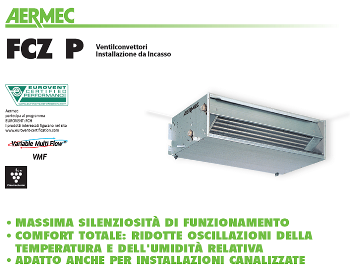 AERMEC – VENTILCONVETTORE FAN COIL DA INCASSO PAVIMENTO O SOFFITTO FCZ-P 200 - immagine 2