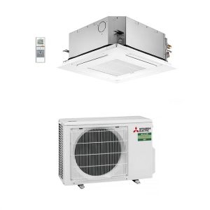 MITSUBISHI – CLIMATIZZATORE INVERTER CASSETTA 4 VIE 18000 BTU A++ R32 SLZ-M50FA GRIGLIA E TELECOMANDO